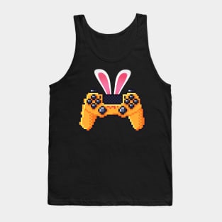 Game Controller Bunny Easter Video Gaming Gamer Pixel art Tank Top